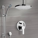 Remer SFR49 Chrome Shower Set with Rain Ceiling Shower Head and Hand Shower